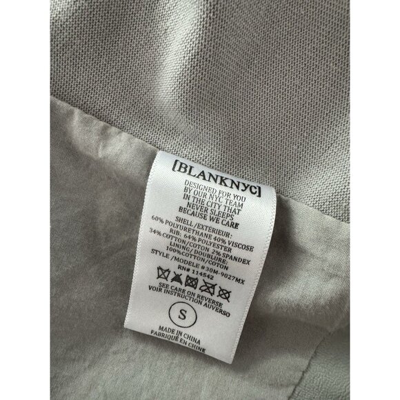 Blank NYC Small Vegan Leather/Wool Drape Jacket Coat Gray Sexy Moto Biker - Picture 8 of 9